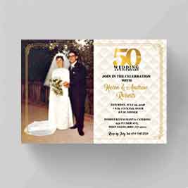 Wedding Album Anniversary Flat Invitation